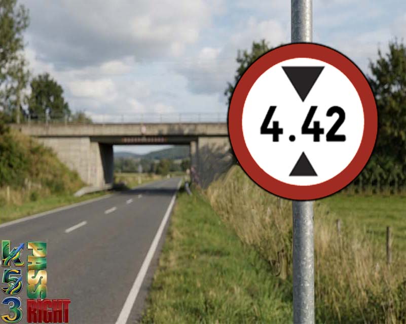 Height Limit sign example